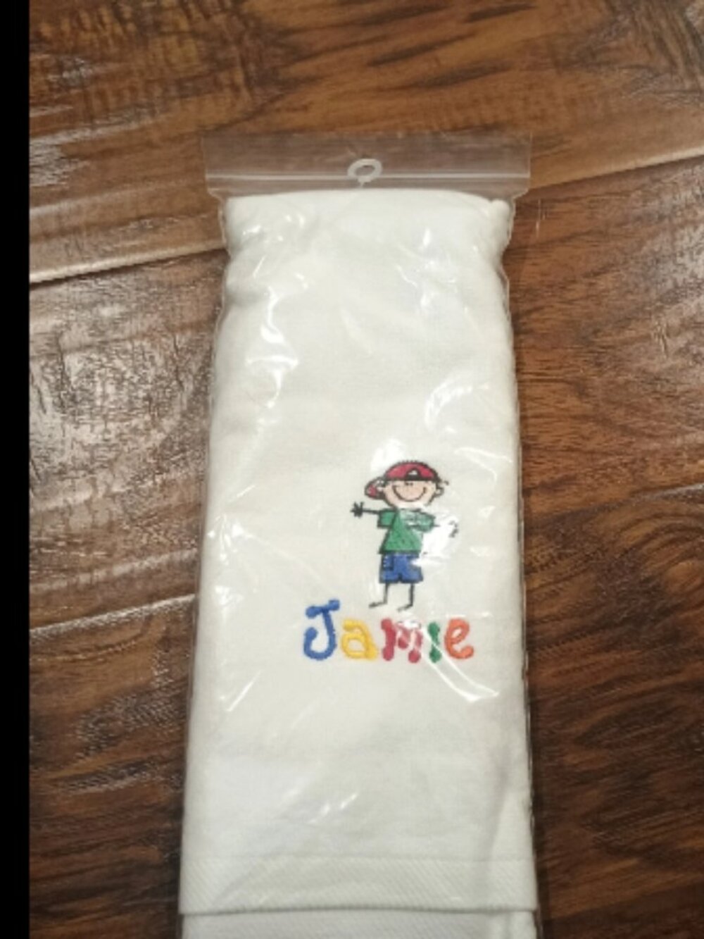 Monogrammed hand towel